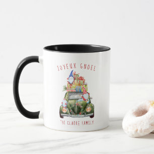 Cute Gnomes Vintage Car Christmas Mug