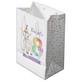 Cute Goat Farm Animal Pastel 8e Anniversaire Sac (Devant Angle)