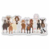 cute goat group sticker (Devant)