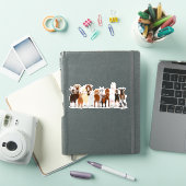 cute goat group sticker (Couverture iPad)