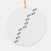 Cute Goat met HoofPrints Keramisch Ornament (Achterkant)