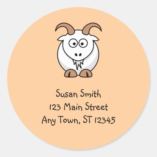 Cute Goat Sticker (Voorkant)