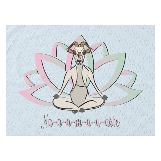 CUTE GOAT YOGA | Namaste GetYerGoat™ Tafelkleed (Voorkant (Horizontaal))