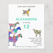 Cute Goats 12th Birthday Party Budget (Voorkant)