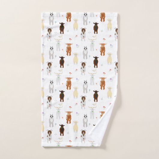 Cute Goats Farm Animals (Serviette à main)