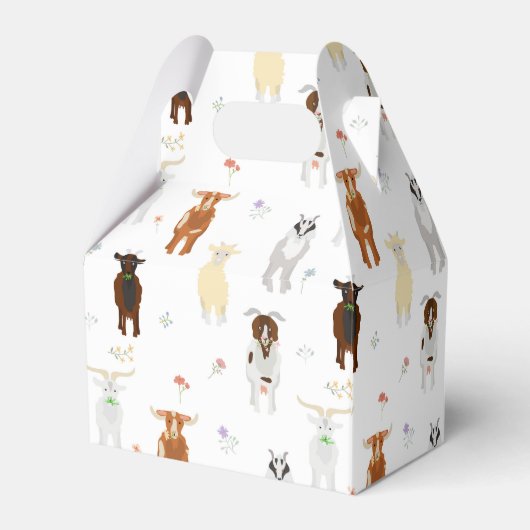 Cute Goats Farm Animals Bedankdoosjes (Achterkant)