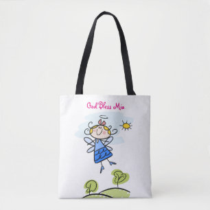 Cute Goddochter Angel Personalized Tote Bag