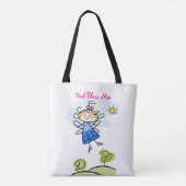 Cute Goddochter Angel Personalized Tote Bag (Achterkant)