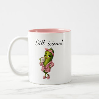Cute Goedemorgen Augurk Meisje Koffiemok Tweekleurige Koffiemok