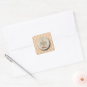 Cute Gold Bee Gift Vierkante Sticker (Envelop)
