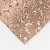 Cute Gold Cheetah Leopard Skin Print Patroon Fleece Deken (Hoek)
