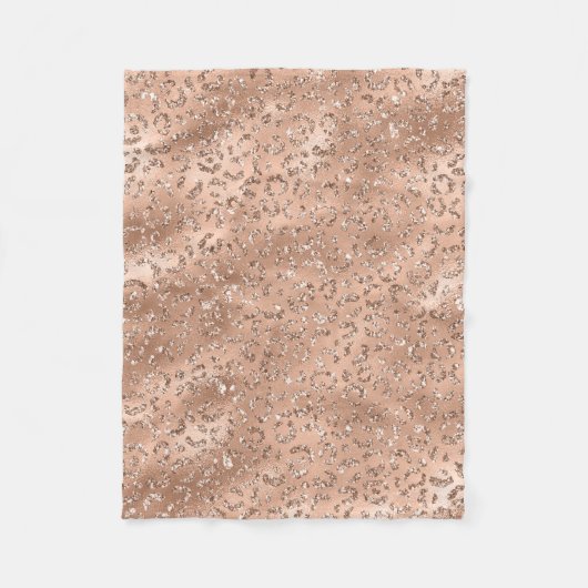 Cute Gold Cheetah Leopard Skin Print Patroon Fleece Deken (Voorkant)