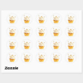 Cute Gold Cupcake Stickers (Feuille)