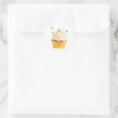 Cute Gold Cupcake Stickers (Sac)