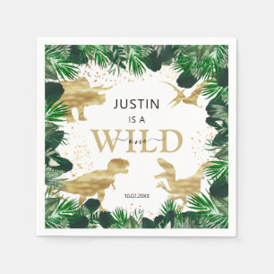 Cute Gold Dinosaur kinderen Birthday Dino Trex Servet