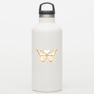 Cute Gold Glitter Butterfly Sticker