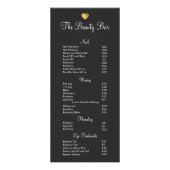 Cute Gold Heart Beauty Salon Prix Menu 2 (Devant)