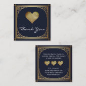 Cute Gold Hearts Hartelijk dank | goudgrens Kortingskaartje (Voorkant / Achterkant)