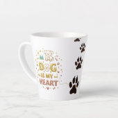 Cute Gold Letting Small Latte Mug (Angle gauche)