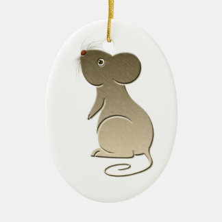 Cute Gold Mouse Ornament