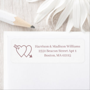 Cute gold roos arrow heten custom elegant bruiloft etiket