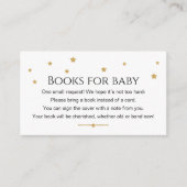 Cute Gold Stars Books for Baby request Informatiekaartje (Voorkant)