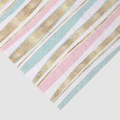 Cute Gold Stripes doodles roze design Tissuepapier (Detail)