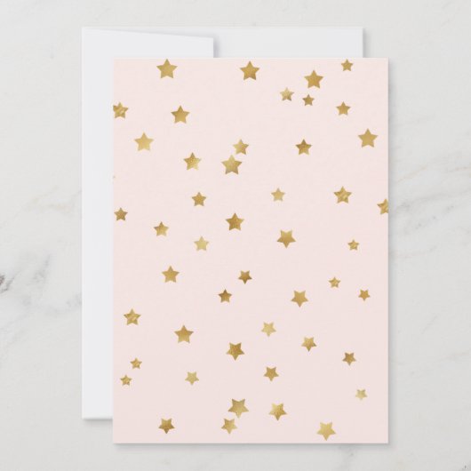 Cute Gold Twinkle Twinkle Little Star Baby shower Kaart (Achterkant)