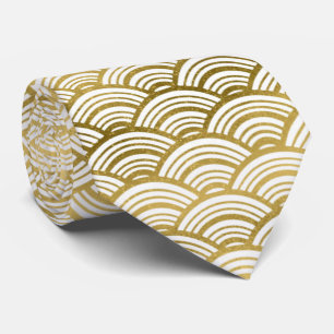 Cute Gold white art deco patroon stropdas
