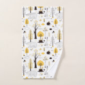Cute Golden Bossen Scene Pattern Bad Handdoek (Handdoek)