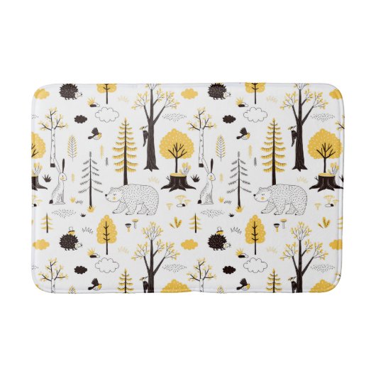Cute Golden Bossen Scene Pattern Badmat (Voorkant)