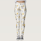Cute Golden Bossen Scene Pattern Leggings (Voorkant)