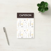 Cute Golden Bossen Scene Pattern Post-it® Notes (Kantoor)