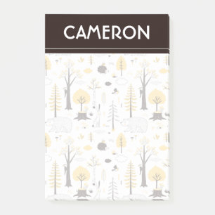 Cute Golden Bossen Scene Pattern Post-it® Notes
