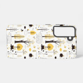 Cute Golden Bossen Scene Pattern Samsung Galaxy Hoesje (Achterkant horizontaal)