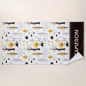 Cute Golden Bossen Scene Pattern Strandlaken (Voorkant)