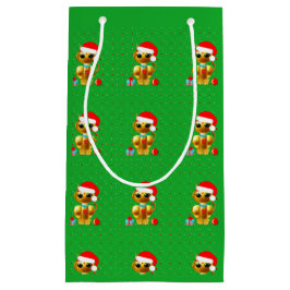 Cute Golden Christmas Cats Klein Cadeauzakje