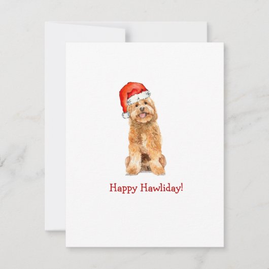 Cute Golden dooddog Flat Carte de vacances (Devant)