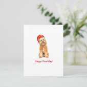 Cute Golden dooddog Flat Carte de vacances (Debout devant)