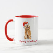 Cute Golden Doodle Dog Holiday Mok (Links)