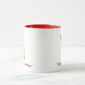 Cute Golden Doodle Dog Holiday Mok (Midden)