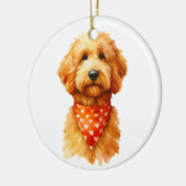 Cute Golden Doodle Dog Keramisch Ornament (Links)