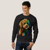 Cute Golden Doodle Dog on Goldendoodle Trui (Voorkant volledig)