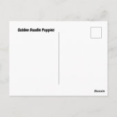 Cute Golden Doodles background Briefkaart (Achterkant)