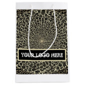 CUTE GOLDEN EN BLACK GIFT BAG MEDIUM CADEAUZAKJE (Voorkant)