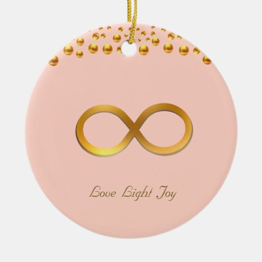 Cute Golden Infinity Symbol Keramisch Ornament (Voorkant)