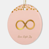 Cute Golden Infinity Symbol Keramisch Ornament (Links)