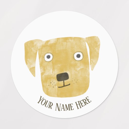 Cute Golden Labrador Retriever Dog Labels (Design 1)