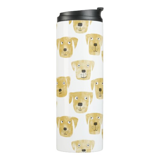 Cute Golden Labrador Retriever Dog Patroon Thermosbeker (Gedraaid links)