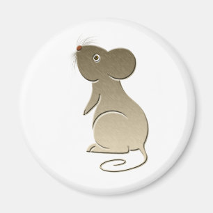 Cute Golden Mouse Magneet